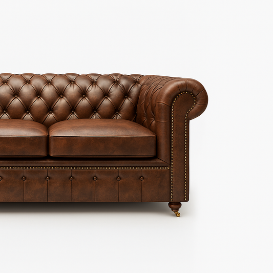 Mayfair Regent British Made Chesterfield in Caledonian Espresso Brown – Cracked Wax Leather