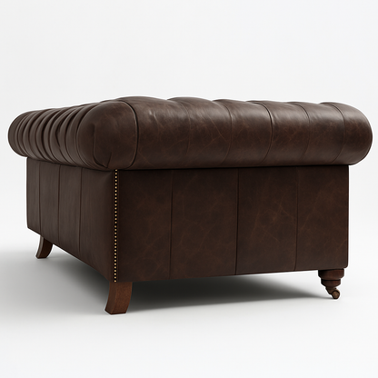Mayfair Regent British Made Chesterfield in Caledonian Espresso Brown – Cracked Wax Leather