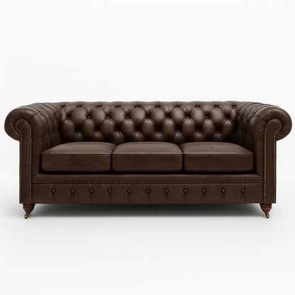 Mayfair Regent British Made Chesterfield in Caledonian Espresso Brown – Cracked Wax Leather