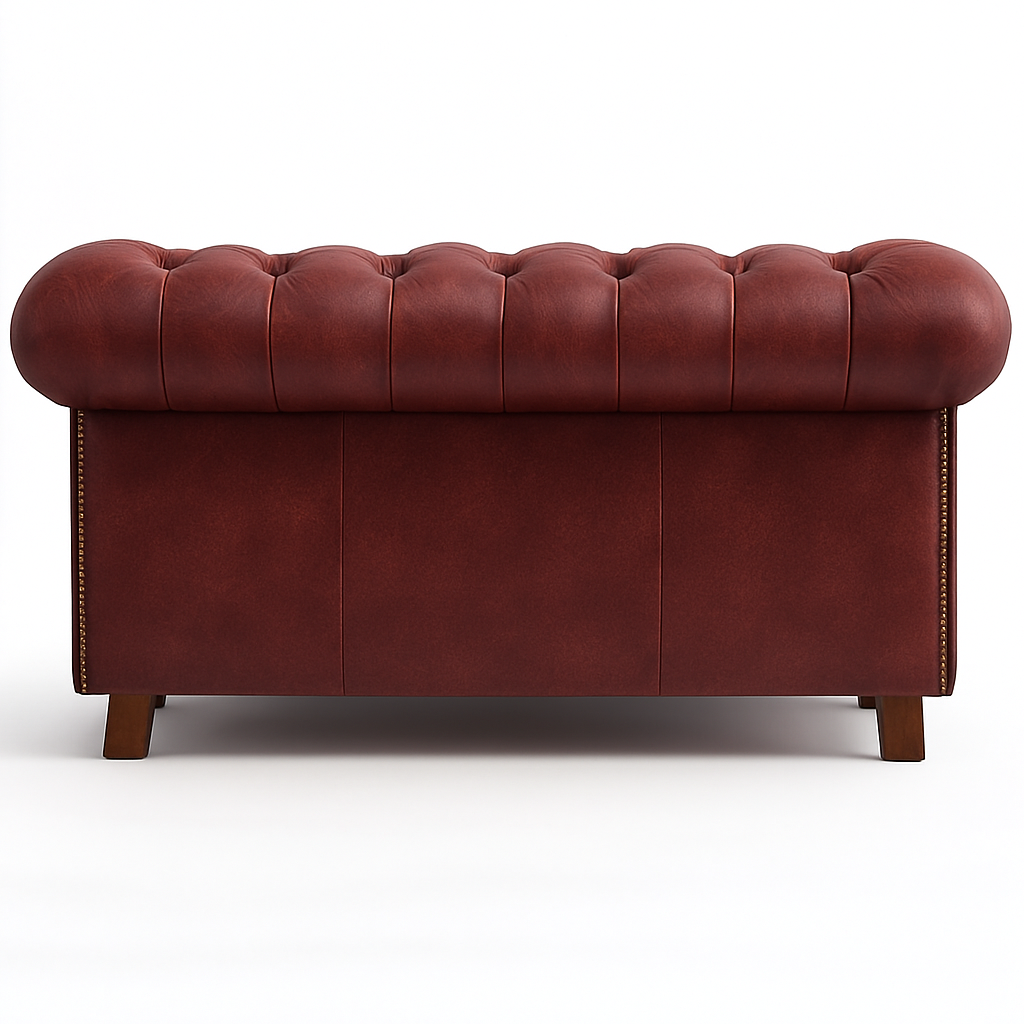Mayfair Regent British Made Chesterfield in Balmoral Mulberry – Cracked Wax Leather