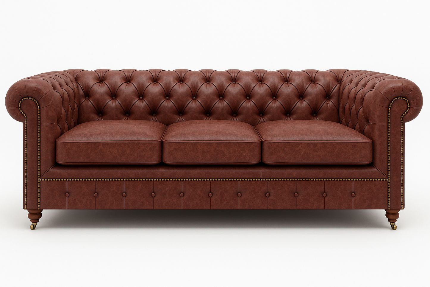 Mayfair Regent British Made Chesterfield in Balmoral Mulberry – Cracked Wax Leather