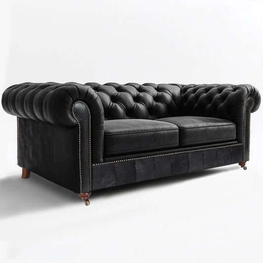 Mayfair Regent British Made Chesterfield Cracked Wax Pewter