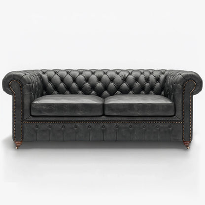 Mayfair Regent British Made Chesterfield Cracked Wax Pewter
