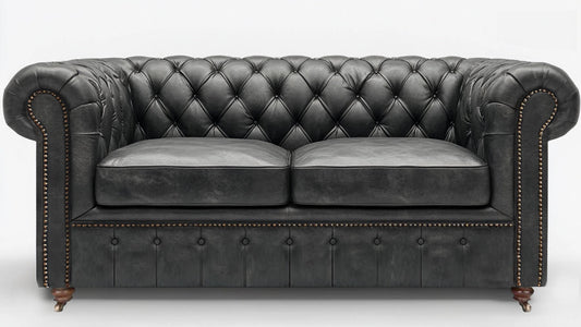 Mayfair Regent British Made Chesterfield Cracked Wax Pewter