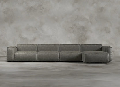 Modular Sofa I Genuine Italian Leather I Ashen I Grey