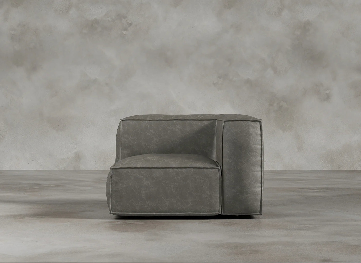 Modular Sofa I Genuine Italian Leather I Ashen I Grey
