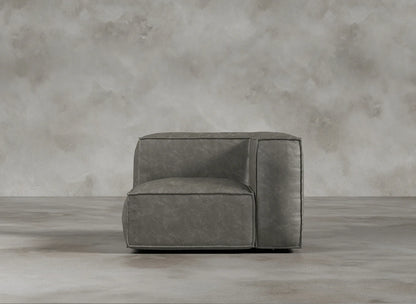 Modular Sofa I Genuine Italian Leather I Ashen I Grey