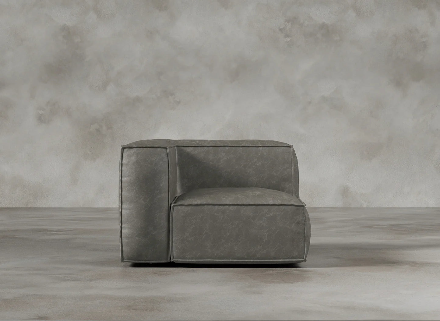 Modular Sofa I Genuine Italian Leather I Ashen I Grey