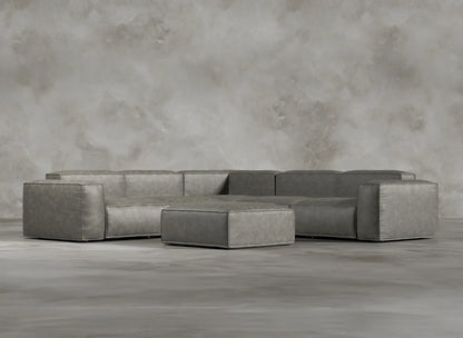 Modular Sofa I Genuine Italian Leather I Ashen I Grey