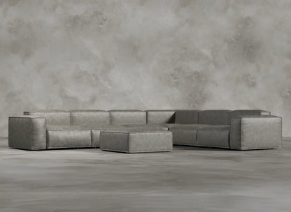 Modular Sofa I Genuine Italian Leather I Ashen I Grey