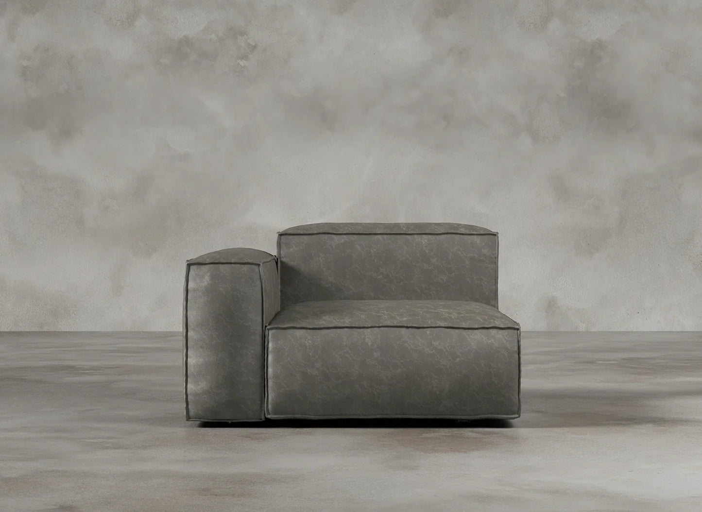 Modular Sofa I Genuine Italian Leather I Ashen I Grey