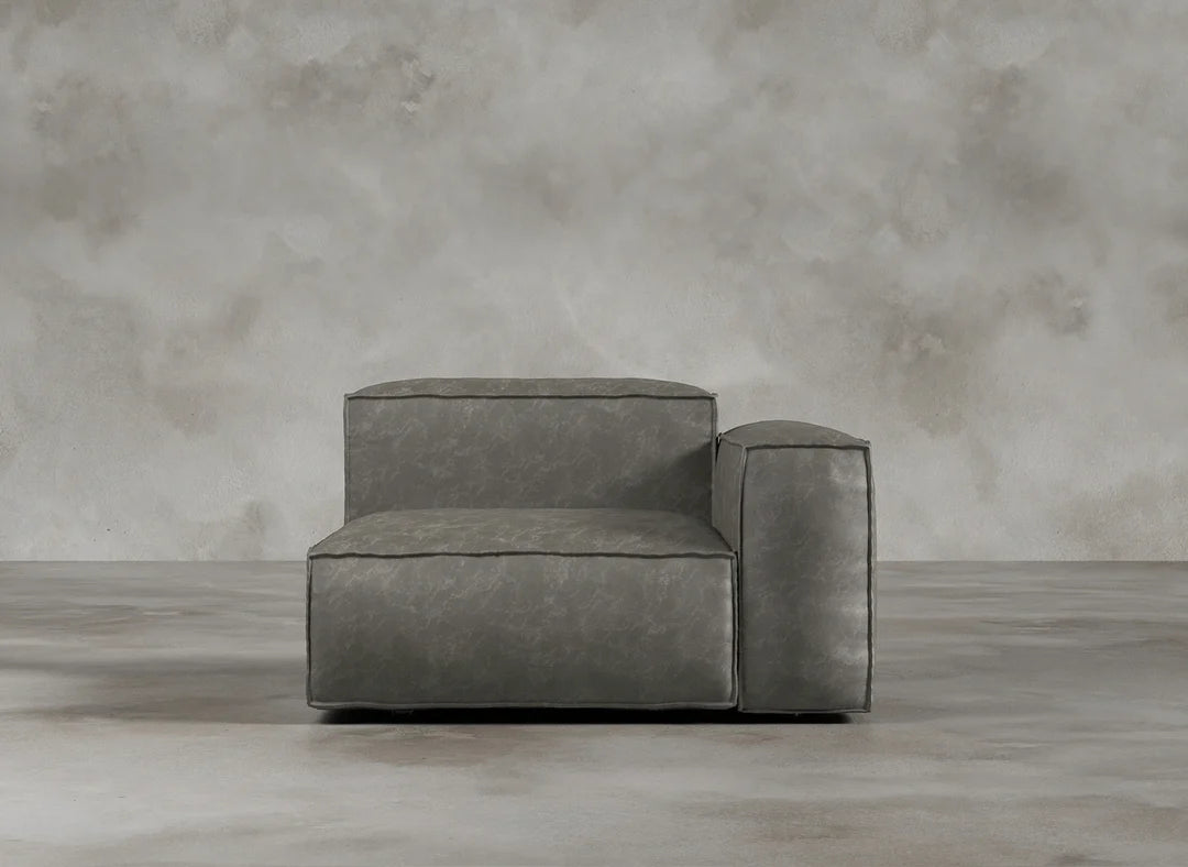 Modular Sofa I Genuine Italian Leather I Ashen I Grey