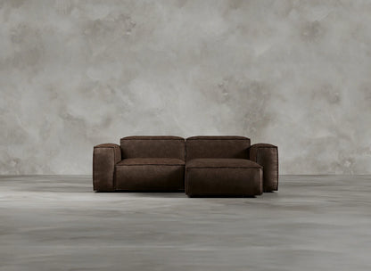 Modular Sofa I Genuine Italian Leather I Auburn I Tobacco