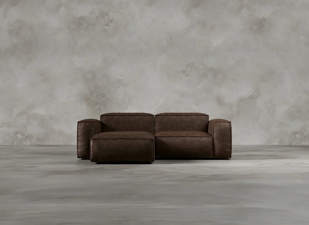 Modular Sofa I Genuine Italian Leather I Auburn I Tobacco