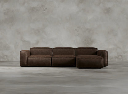Modular Sofa I Genuine Italian Leather I Auburn I Tobacco