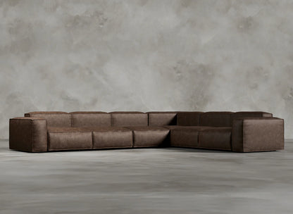 Modular Sofa I Genuine Italian Leather I Auburn I Tobacco