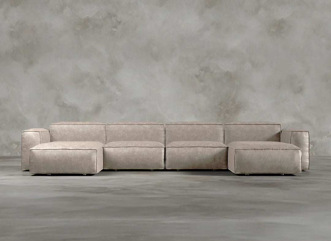 Modular Sofa I Genuine Italian Leather I Essence I Cream