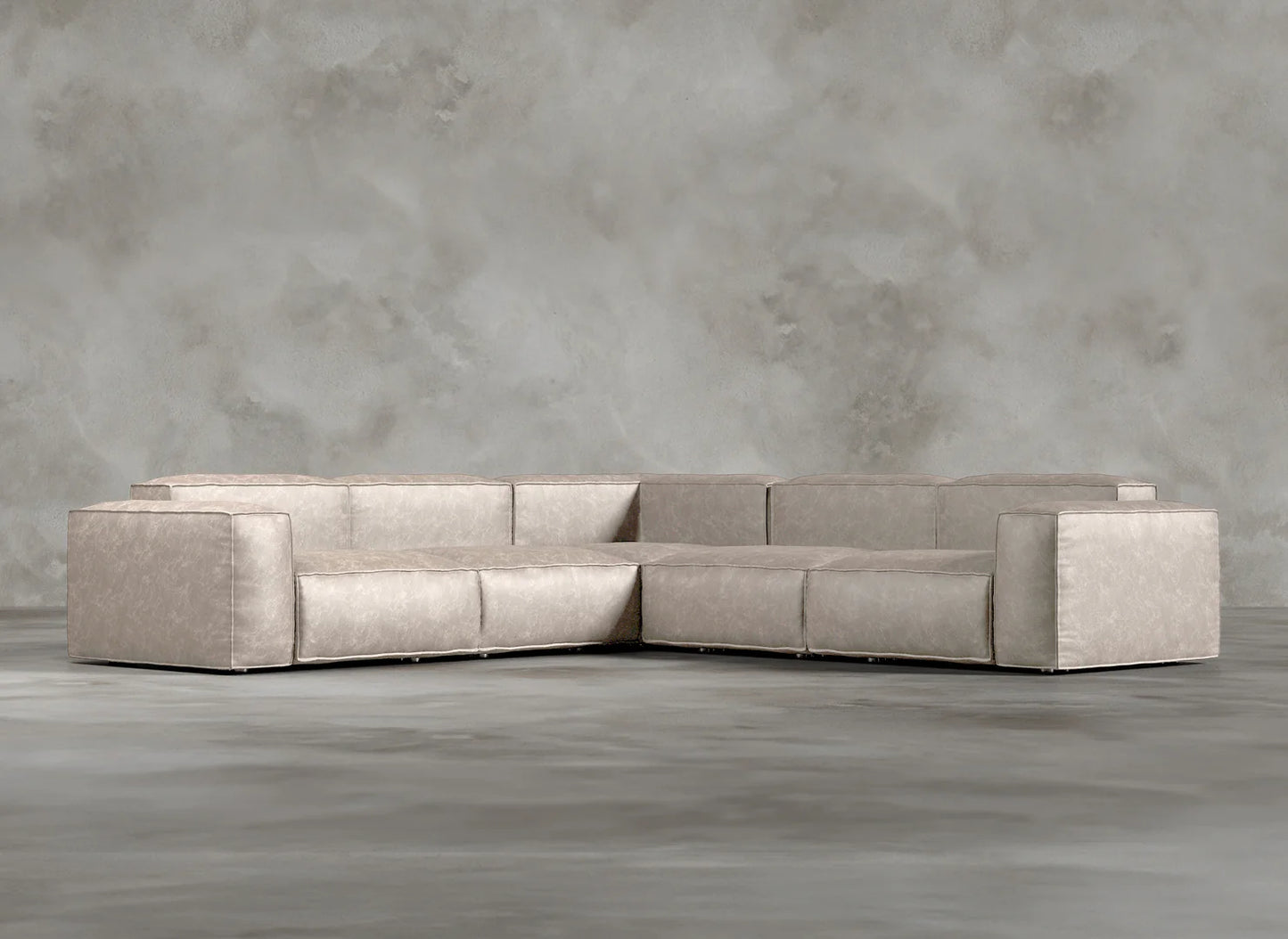 Modular Sofa I Genuine Italian Leather I Essence I Cream