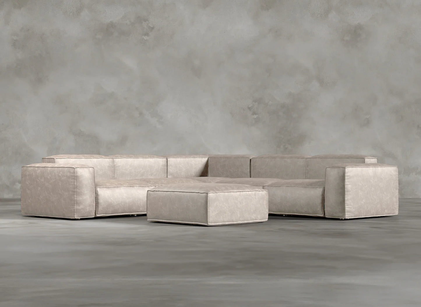 Modular Sofa I Genuine Italian Leather I Essence I Cream