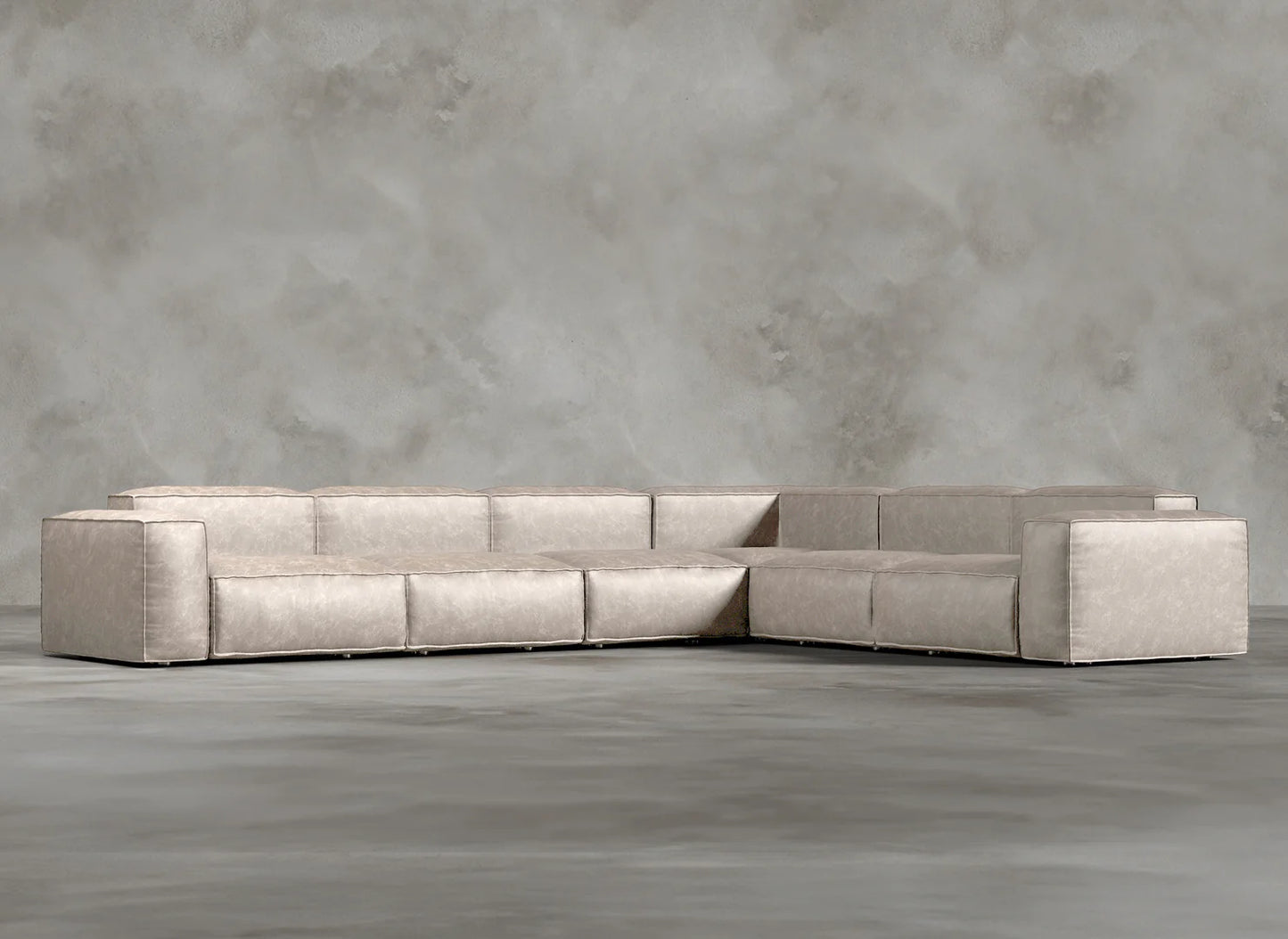 Modular Sofa I Genuine Italian Leather I Essence I Cream