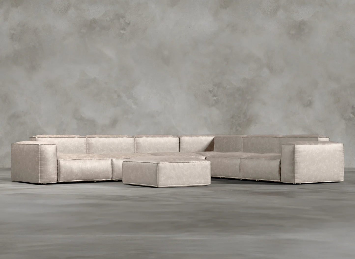 Modular Sofa I Genuine Italian Leather I Essence I Cream