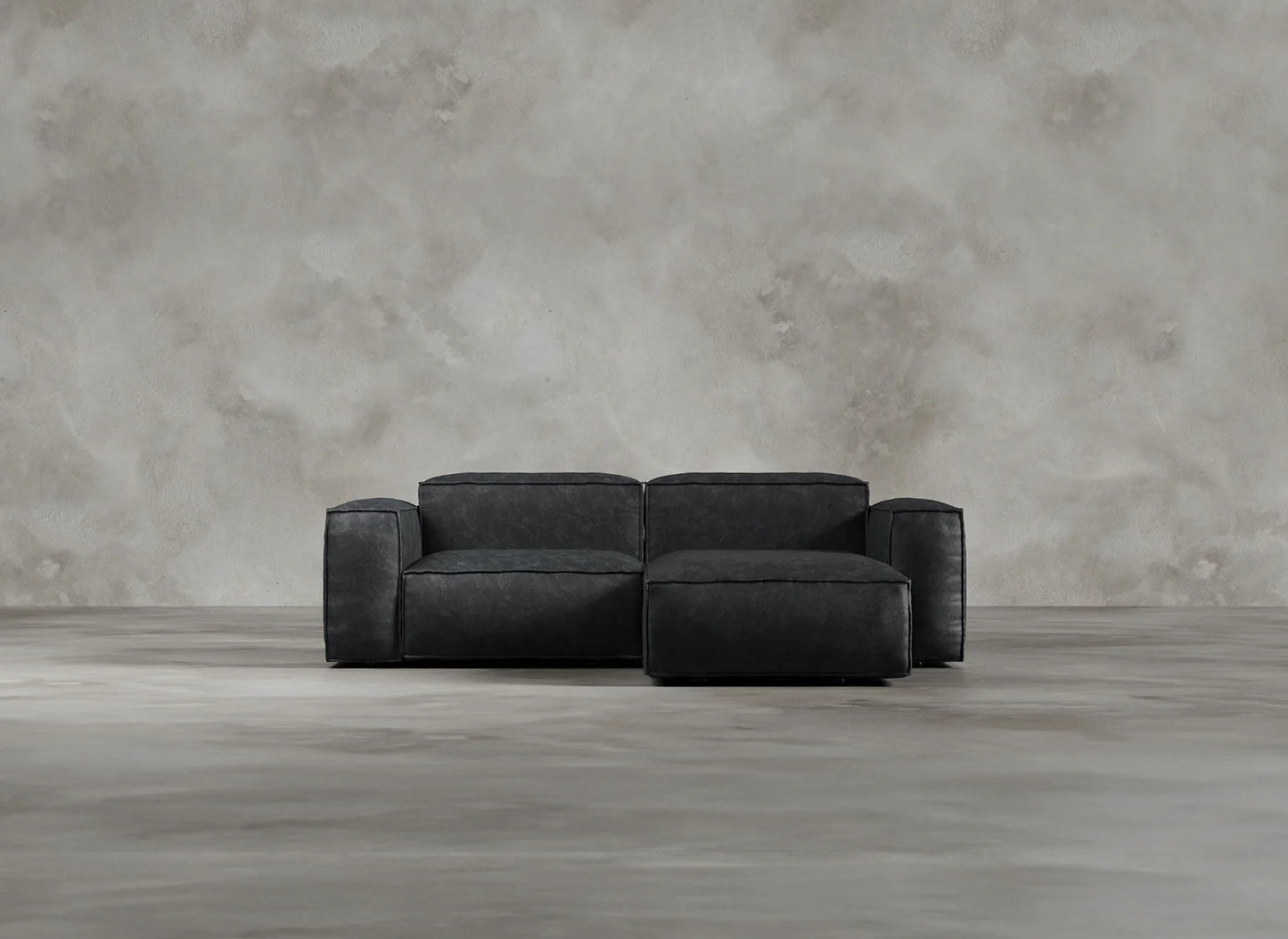 Modular Sofa I Genuine Italian Leather I Leaden I Slate