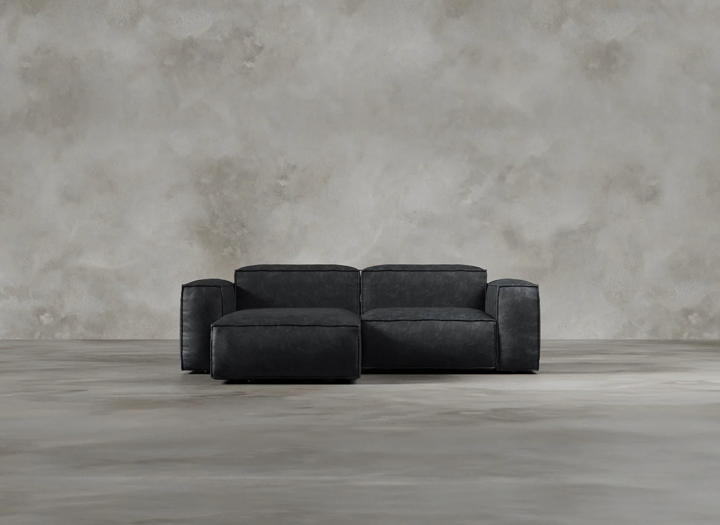 Modular Sofa I Genuine Italian Leather I Leaden I Slate