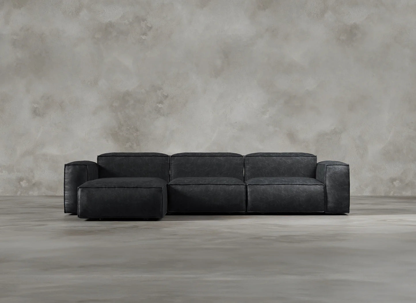 Modular Sofa I Genuine Italian Leather I Leaden I Slate