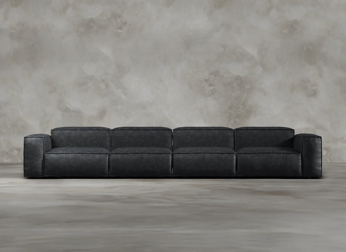 Modular Sofa I Genuine Italian Leather I Leaden I Slate