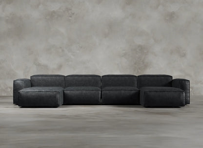 Modular Sofa I Genuine Italian Leather I Leaden I Slate