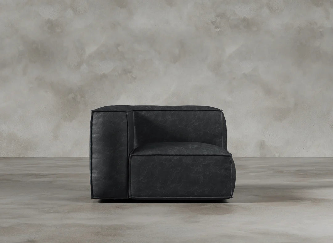 Modular Sofa I Genuine Italian Leather I Leaden I Slate