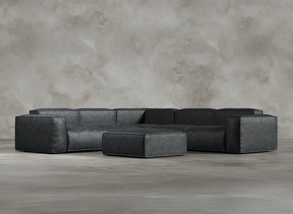 Modular Sofa I Genuine Italian Leather I Leaden I Slate