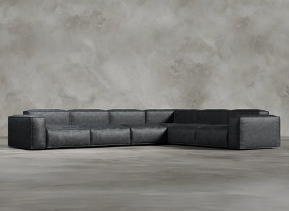 Modular Sofa I Genuine Italian Leather I Leaden I Slate