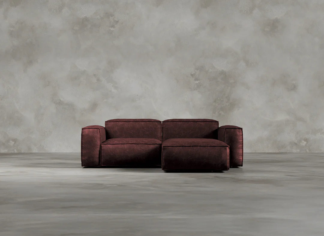 Modular Sofa I Genuine Italian Leather I Roseate I Red