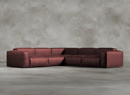 Modular Sofa I Genuine Italian Leather I Roseate I Red