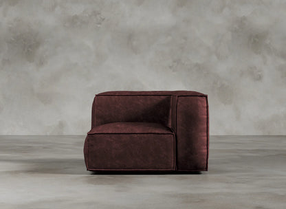 Modular Sofa I Genuine Italian Leather I Roseate I Red