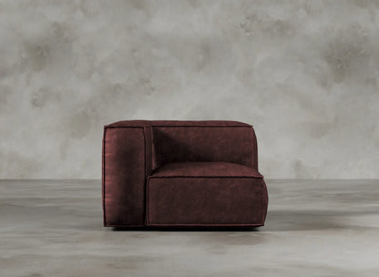 Modular Sofa I Genuine Italian Leather I Roseate I Red
