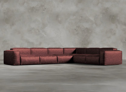 Modular Sofa I Genuine Italian Leather I Roseate I Red
