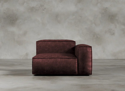 Modular Sofa I Genuine Italian Leather I Roseate I Red