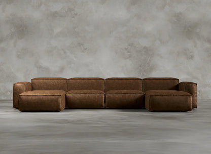 Modular Sofa I Genuine Italian Leather  I Sorrel I Brown