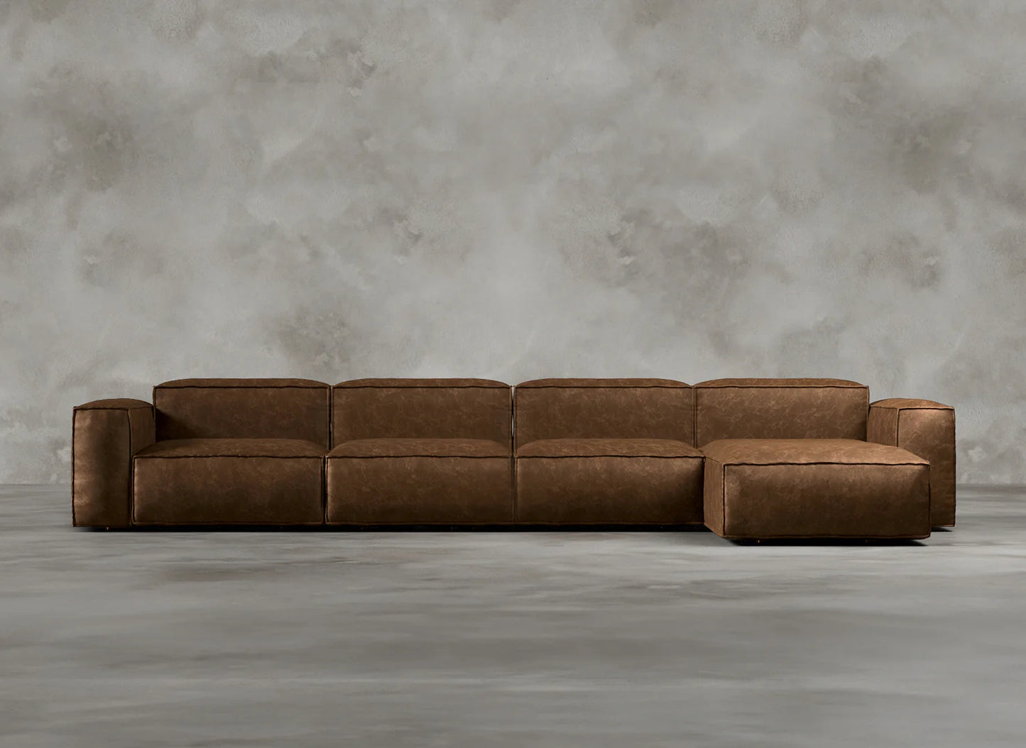 Modular Sofa I Genuine Italian Leather  I Sorrel I Brown