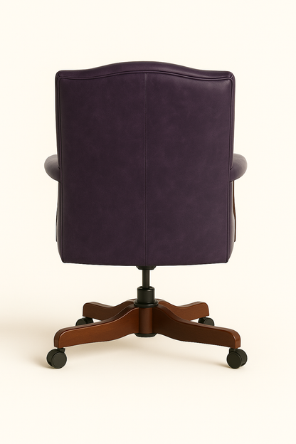 The Mayfair Director’s Swivel Chair in Caledonian Indigo Leather