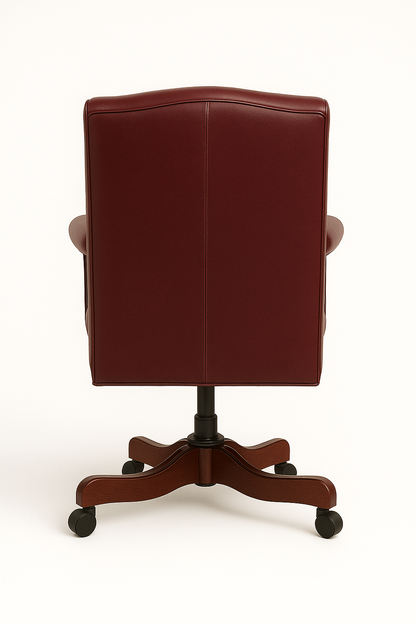 The Mayfair Director’s Swivel Chair in Claret Reserve Leather