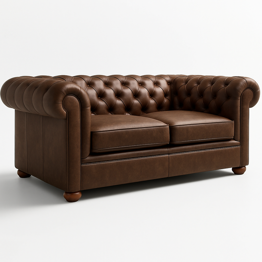Savile Row Heritage Sofa in Caledonian Espresso Brown – Cracked Wax Leather