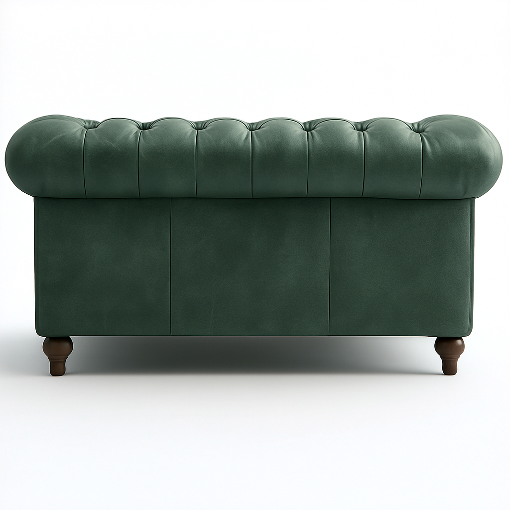 Savile Row Heritage British Made Chesterfield Sofa in Highland Grove Juniper Green – Vintage Finish