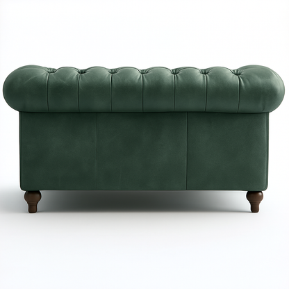 Savile Row Heritage British Made Chesterfield Sofa in Highland Grove Juniper Green – Vintage Finish