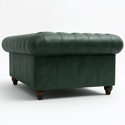 Savile Row Heritage British Made Chesterfield Sofa in Highland Grove Juniper Green – Vintage Finish