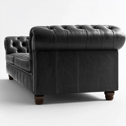 Savile Row Heritage British Made Chesterfield Cracked Wax Pewter