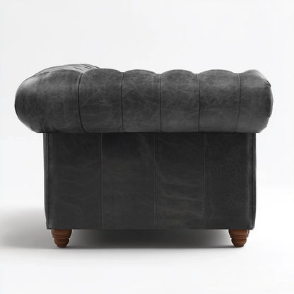 Savile Row Heritage British Made Chesterfield Cracked Wax Pewter