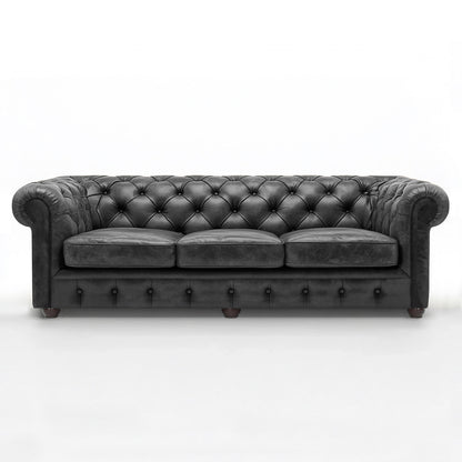 Savile Row Heritage British Made Chesterfield Cracked Wax Pewter